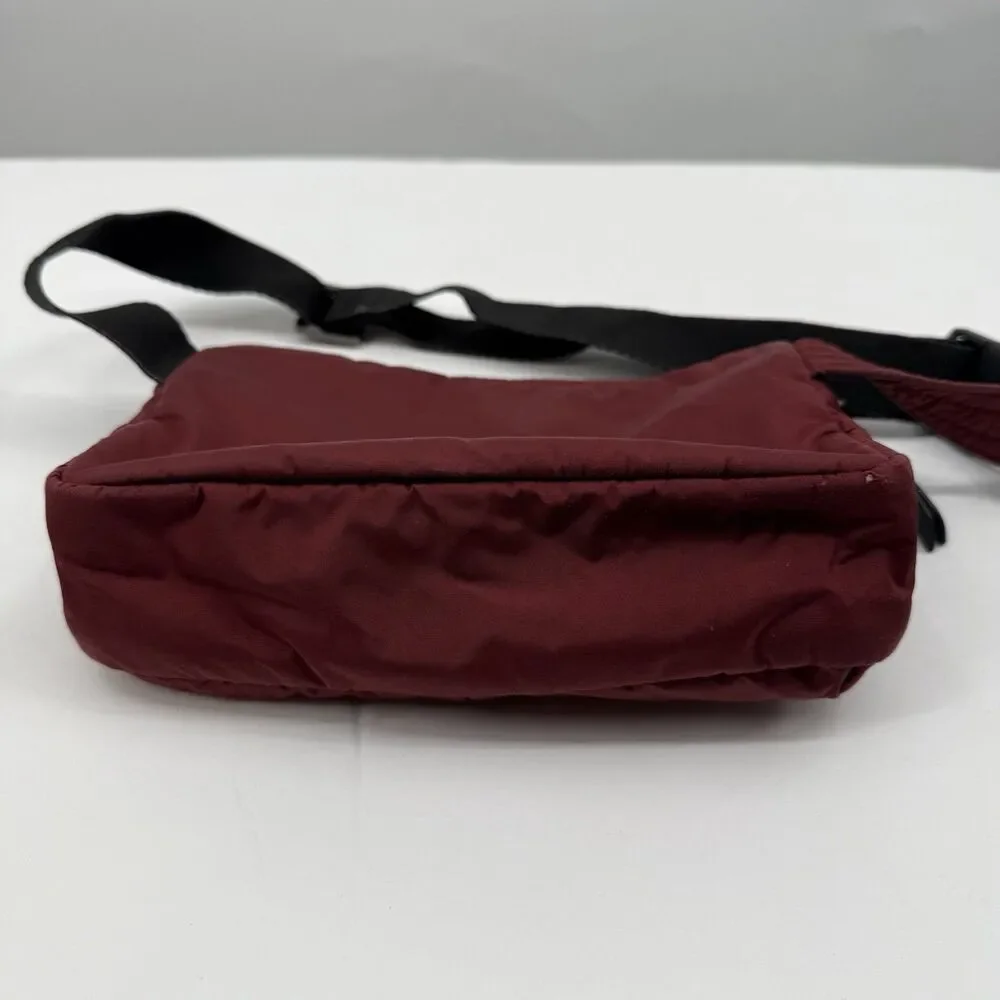 Knomo Maroon Lightweight Beltbag 2Way Crossbody Adjustable Strap Pockets Unisex